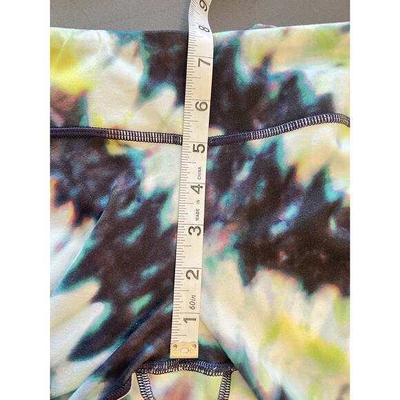 Athleta Girl Leggings Kids L 12 Chit Chat Tight Pants Black Yellow EUC - Picture 3 of 8